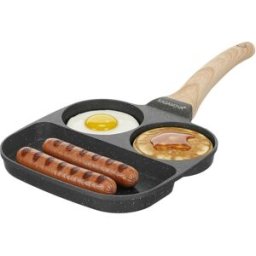 KASANOVA Padella 2 scomparti tondi e grill Mini Mania grigio