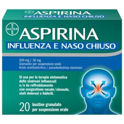 Aspirina Influenza e Naso Chiuso antidolorifico 20 bustine