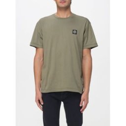 Stone Island T-shirt in jersey di cotone con logo patch Militare Taglia S