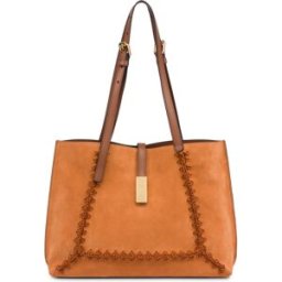 Small Double Handle Bag Austin in Crosta e Vitello CUOIO/CUOIO, one_size, Pollini one_size
