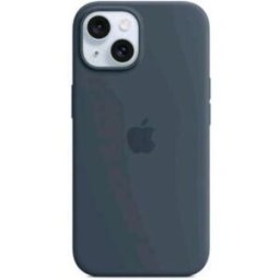 Apple Iphone 15 Silicon Case Custodia In Silicon Magsafe Storm Blue