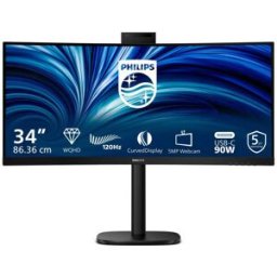 Philips Monitor Curvo 34 Led Va Wqhd 21:9 4ms 300 Cdm, Reg Altezza, Webcam, Dp/hdmi, Multimediale