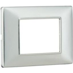 Vimar PLACCA PLANA 3 MODULI ALLUMINIO SPAZZOLATO