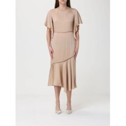 Fabiana Filippi Abito in viscosa asimmetrico Beige Taglia 44