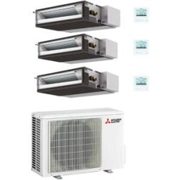 Mitsubishi Climatizzatore Canalizzabile Sez-Mda Trial Split 9000+12000+12000 Btu Inverter Mxz-3f68vf4 A++ R32