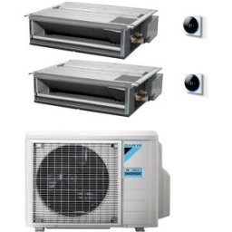 Daikin Climatizzatore Canalizzabile Mini Sky Dual Split 9000+12000 Btu Inverter R32 A+++ 2mxm40a