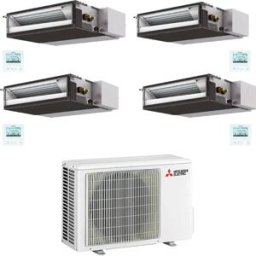 Mitsubishi Climatizzatore Canalizzabile Sez-Mda Quadri Split 9000+9000+9000+9000 Btu Inverter Mxz-4f72vf4 A++ R32
