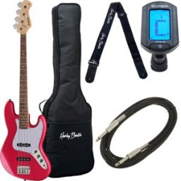 Harley Benton JB-20 CA Standard Serie Bundle Candy Apple lucido