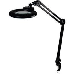 LCI Cosmetics - Lampada Led da lavoro COMETA LENS Bifocale 5 e 20 Diottrie 1.600 Lumen 18 cm Nera 1 Pc