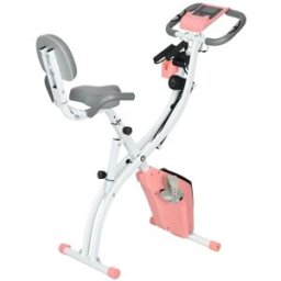 HOMCOM Cyclette pieghevole, 8 livelli di resistenza magnetica, sensori palmari 1 St
