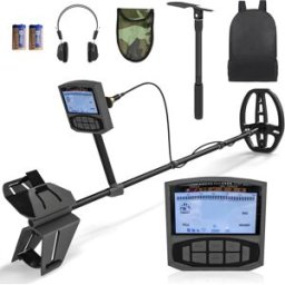 Outsunny Metal Detector Professionale con 5 Modalità, schermo LCD e allarme audio, Asta regolabile e braccio ergonomica, Grigio scuro Aosom Italy