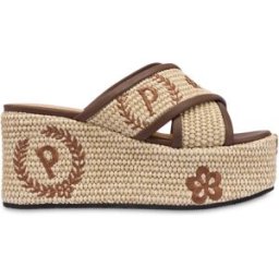 Sandali con zeppa Macro Heritage NATURALE/MARRONE, 39, Pollini 39