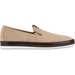 Slip-On Foxing in Crosta SABBIA, 45, Pollini 45