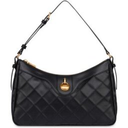 Small Shoulder Bag Drop Matelassè in faux leather NERO/NERO, one_size, Pollini one_size