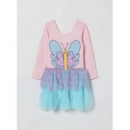 Stella McCartney Abito in jersey e tulle Rosa Taglia 4