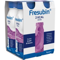 FRESENIUS KABI ITALIA Srl Fresubin 2Kcal Drink Frutti di Bosco - Indicato per pazienti in stato a rischio di malnutrizione - 4 flaconi da 200 ml ciascuno