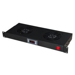 MODULO LINK 2 VENTOLE RAFFREDDAMENTO CON DISPLAY NERO LKVENT2N