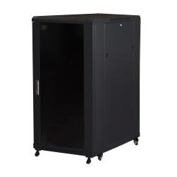 RACK LINK 19'' ARMADIO 22 UNITA' (A)1166x (L)600x(P)800mm COLORE NERO PORTA VETRO LK1922U68N