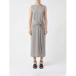 Lemaire Abito midi in cotone Grigio Taglia S