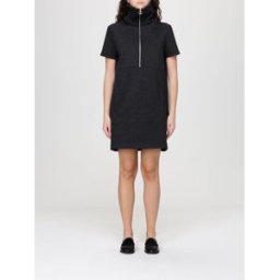 Gucci Abito mini con zip in misto cotone Grigio Taglia S