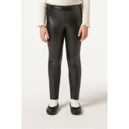 Calzedonia Leggings Termico Bambina Effetto Pelle Bambina Nero 3-4