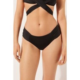Calzedonia Slip Drappeggio Costume Indonesia Donna Nero XXL