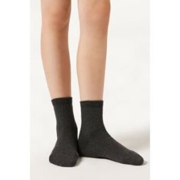 Calzedonia Calzini in Cotone Bambini Unisex Grigio 29-32