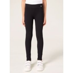 Calzedonia Leggings a Coste da Bambina Bambina Nero 3-4