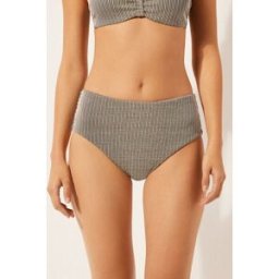 Calzedonia Slip Alto Costume Golden Stripes Donna Giallo M