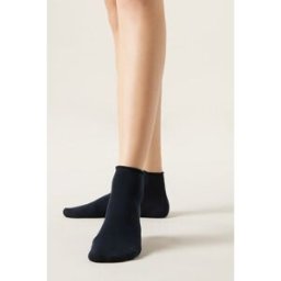 Calzedonia Calzini Corti Senza Elastico in Cotone Donna Blu 36-38