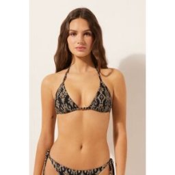 Calzedonia Triangolo Costume Golden Ethnic Donna Marrone 2