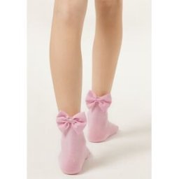 Calzedonia Calzini con Fiocco Bambina Unisex Rosa 29-32