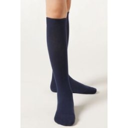 Calzedonia Calze Lunghe in Cotone Bambini Unisex Blu 33-36