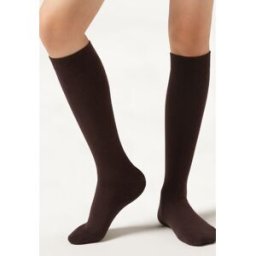 Calzedonia Calze Lunghe in Cotone Bambini Unisex Marrone 37-39