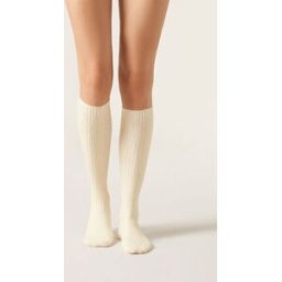 Calzedonia Calze Lunghe a Costine con Lana e con Cashmere Donna Naturale TU