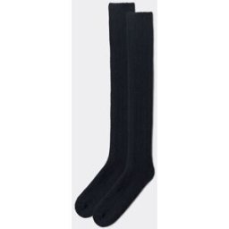 Calzedonia Calze Lunghe a Coste con Lana e Cashmere da Uomo Uomo Blu 40-41