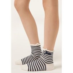 Calzedonia Calzini a Righe Bambina Unisex Nero 29-32