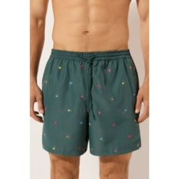 Calzedonia Boxer in Fantasia Uomo Costume Formentera Uomo Verde XL