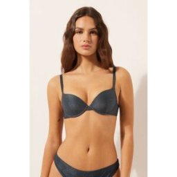 Calzedonia Push up Costume Glowing Python Donna Blu 5