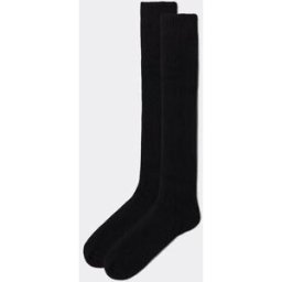 Calzedonia Calze Lunghe a Coste con Lana e Cashmere da Uomo Uomo Nero 44-45
