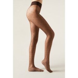 Calzedonia Collant Velati a Pois 20 Denari Donna Marrone 3