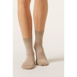 Calzedonia Calzini a Costine Glitter Donna Naturale TU