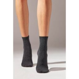 Calzedonia Calze Corte con Bordo Lavorato Donna Grigio 36-38