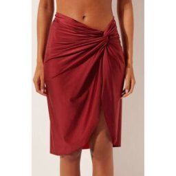 Calzedonia Pareo Gonna Shiny Satin Donna Rosso M/L