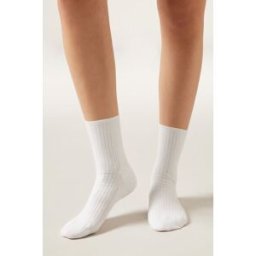 Calzedonia Calzini a Coste Donna Bianco 39-41