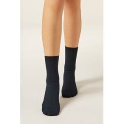 Calzedonia Calzini a Costine con Cashmere Donna Blu 39-41