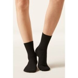 Calzedonia Calzini a Coste Donna Nero 36-38