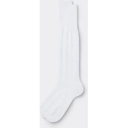 Calzedonia Calze Lunghe in Filo di Scozia Uomo Bianco 10M