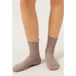 Calzedonia Calzini a Micro Pois Donna Naturale TU
