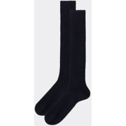 Calzedonia Calze Lunghe in Filo Di Scozia a Coste Uomo Blu 46-47